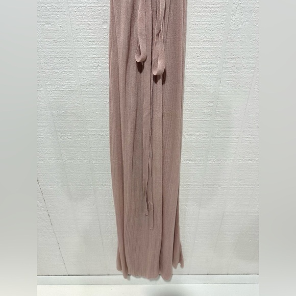 Zara lace knit wrap maxi dress dusty pink size S - Picture 4 of 14